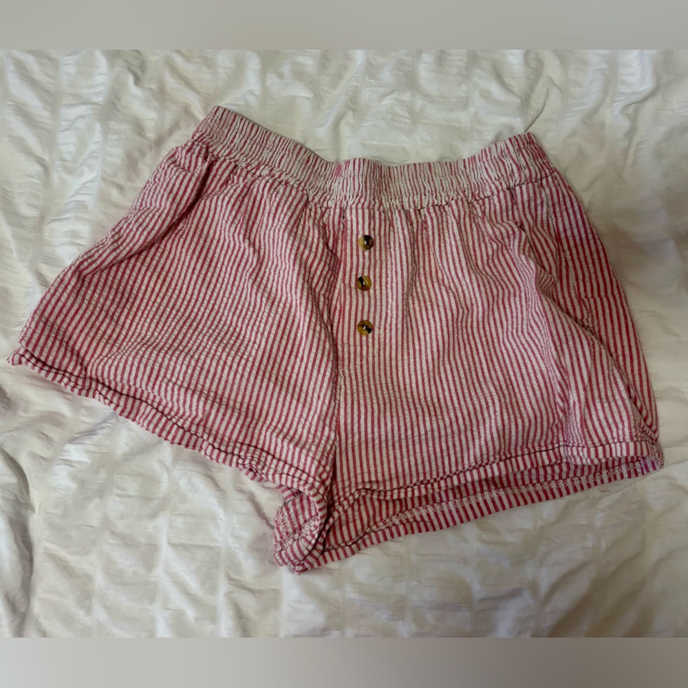 Urban Outfitters Pink Striped Pajama Shorts